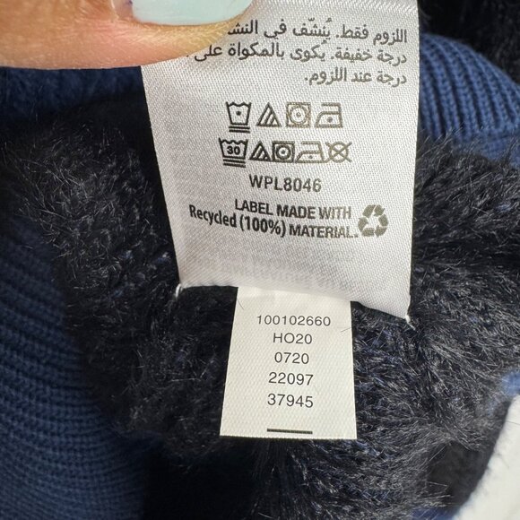 INC Women's Striped Blue Black Horizontal Striped Fuzzy Sweater Size XXL - Picture 7 of 8